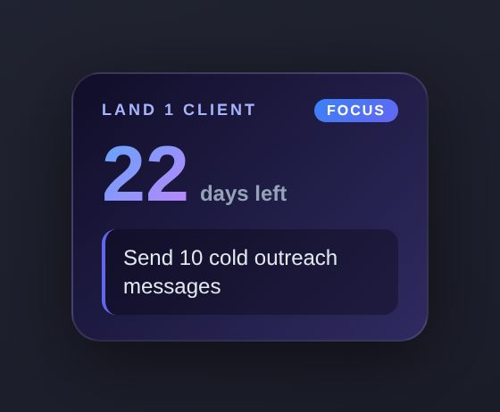 Glassmorphism desktop countdown widget