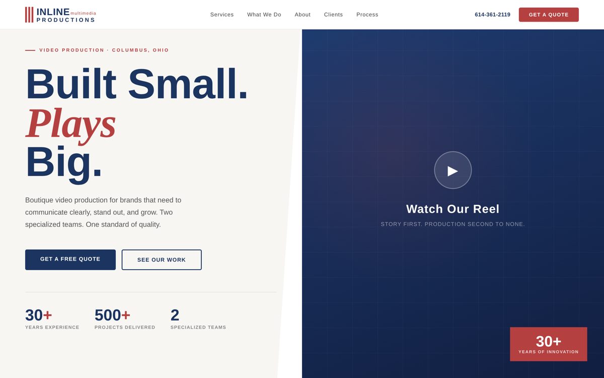 Inline Productions redesign — light editorial concept