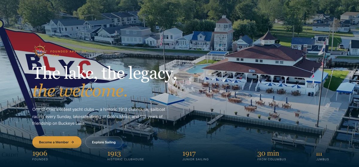 Buckeye Lake Yacht Club redesign