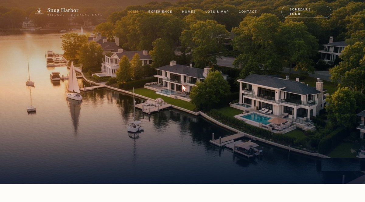 Snug Harbor Village — luxury lakefront real estate